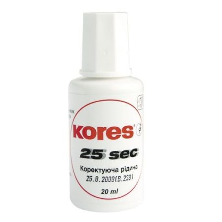 Корректор с кисточкой 20мл 25 Sec Kores K66817 10/520шт/уп