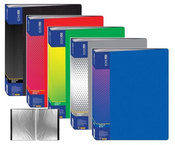 Дисплей-книга А4  80 файлов в чехле Economix E30608 6/24шт/уп
