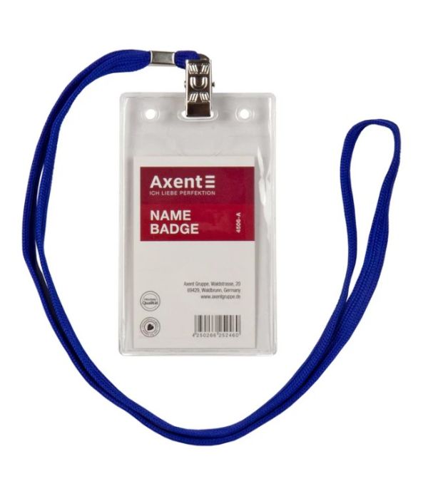 Бейдж 64 х 117 вертикальний зі шнурком Axent 4506-a 12/120/2400шт/уп