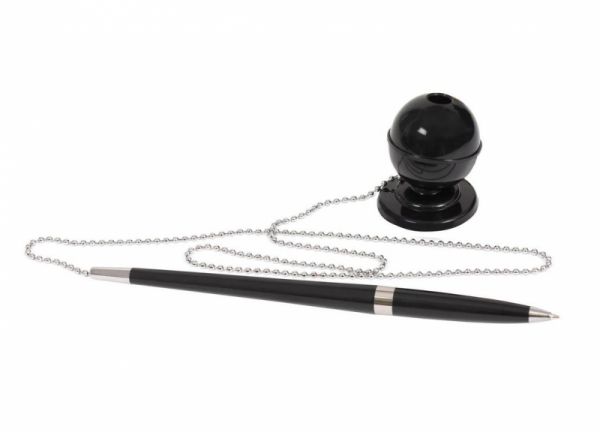 Ручка кулькова на ланцюжку Economix E10128 Кліент Desk Pen синя 50шт/уп