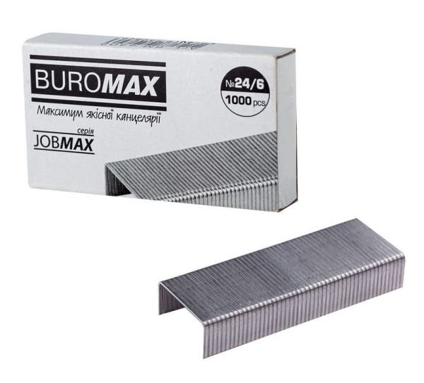 Скобы №24/6  30л 1000шт BM.4402 JOBMAX 10/500шт/уп