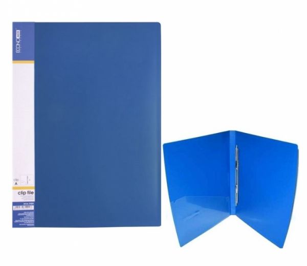Папка-скоросшиватель А4 карман Eсonomix E31201-02 PVC синяя 20шт/уп