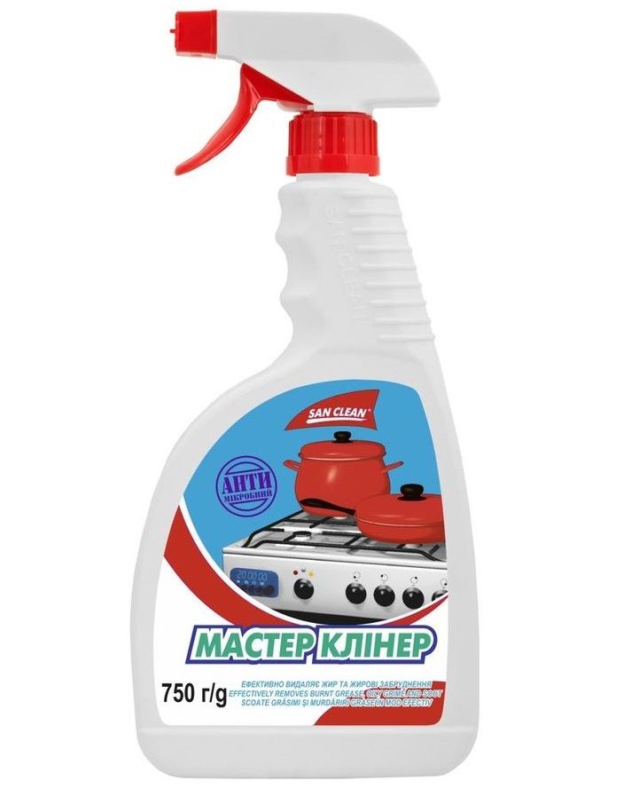 Моющее средство для кухни 750мл San Clean Мастер Клинер пистолет