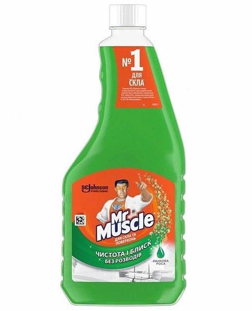 Моющее средство для окон Mr. Muscle запаска 500мл 12шт/уп