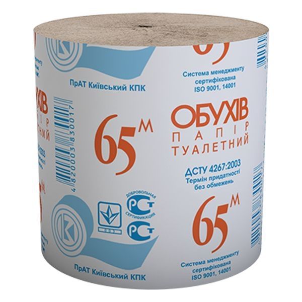 Туалетная бумага серая Обухов 8шт/уп