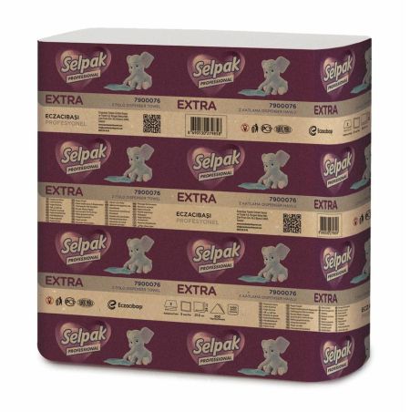 Полотенце бумажное ZZ белое 2слоя 200л Selpak Pro Extra 12шт/уп 32660430