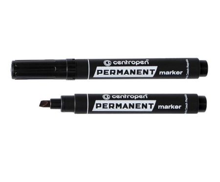 Маркер перманентный 1-5мм Centropen 8576/01 черный клиновидный 10шт/уп