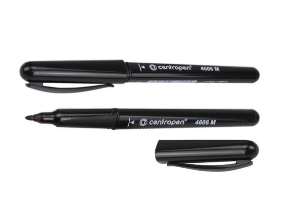 Маркер для CD-Pen Centropen 4606/01 1мм черный 10/1000шт/уп