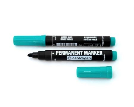 Маркер перманентный 2-4мм Centropen 8566/04 зеленый пулевидный 10шт/уп
