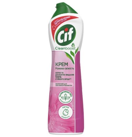 Чистящее средство CIF Розовая свежесть крем 500г 16шт/уп