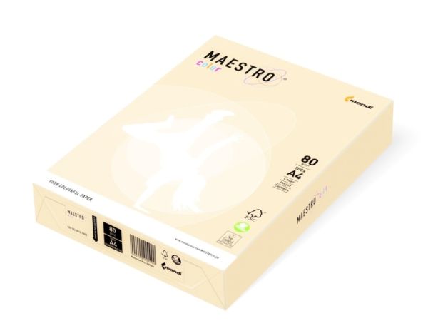 Папір кольоровий А4 80 г/м 500 арк.  Maestro Color Pastell CR20 Cream кремовий