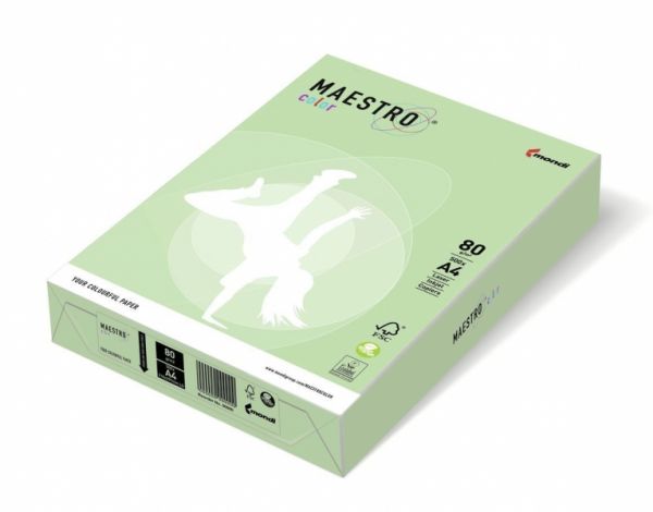 Бумага цветная  А4 80 г/м 500л  Maestro Color Pastell MG28 Medium Green зеленый