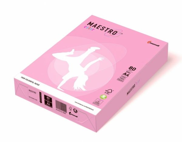 Бумага цветная  А4 80 г/м 500л  Maestro Color Pastell PI25 Pink розовый