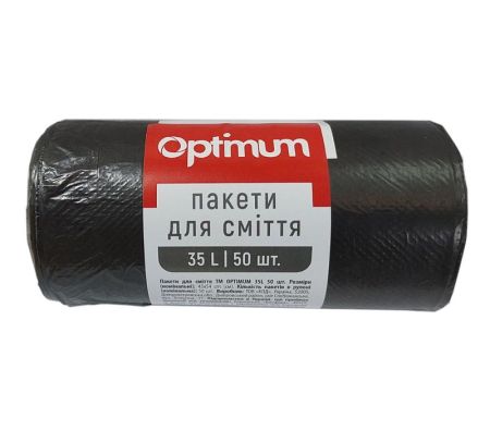 Пакет для мусора 35л 45*54 50шт OPTIMUM PRO 50шт/уп 16117809
