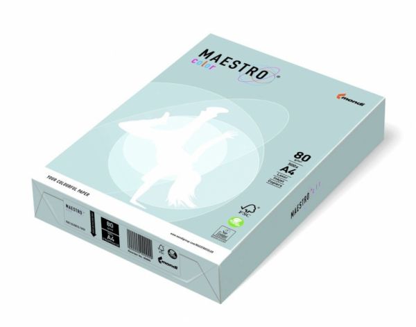 Бумага цветная  А4 80 г/м 500л  Maestro Color Pastell BL29 Light Blue светло-голубой