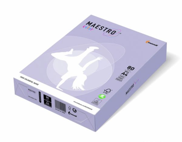 Бумага цветная  А4 80 г/м 500л  Maestro Color Trend LA12 Lavender лиловый