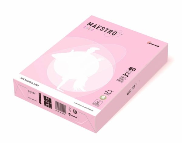 Бумага цветная  А4 80 г/м 500л  Maestro Color Pastell OPI74 Flamingo розовый фламинго