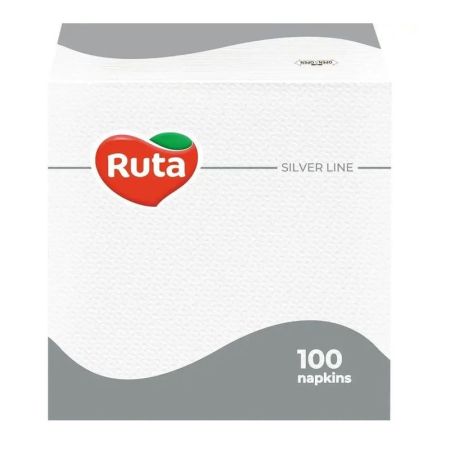 Салфетки столовые 24х24см 100шт Ruta белые 28шт/уп