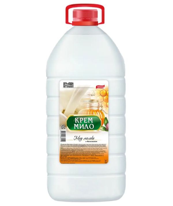 Мыло жидкое 5л Sabon крем Мед молоко 4шт/уп
