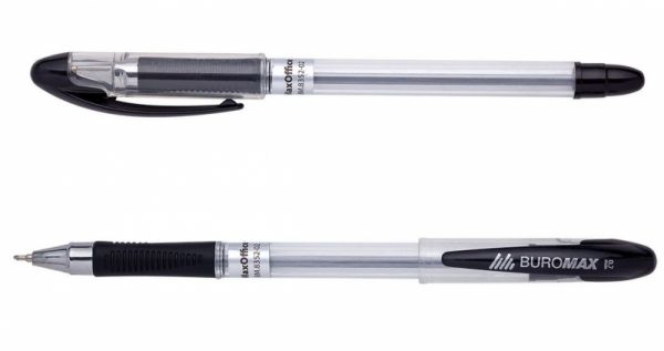 Ручка масляна Buromax MaxOffice BM.8352-02 чорна 50/1000шт/уп