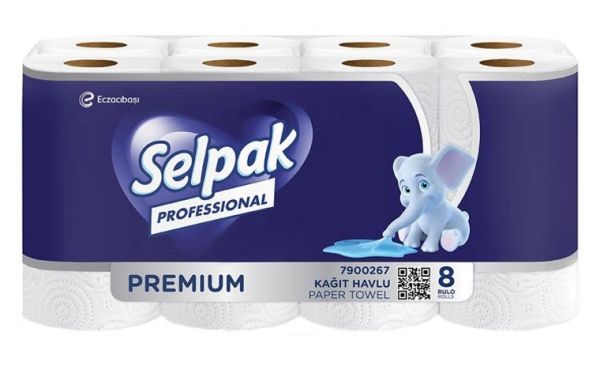 Рушник паперовий білий 3шари 8шт Selpak Premium 32761213 3уп/ящ