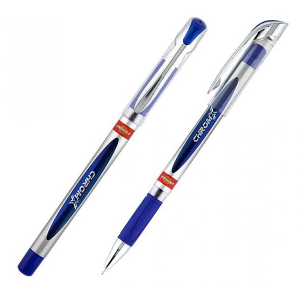 Ручка шариковая с грипом Unimax ChromX 119-02 синяя 12/120шт/уп 36629