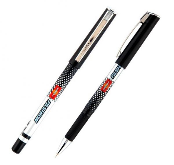 Ручка шариковая с грипом Unimax Fashion 121-01 черная 12/120шт/уп 36634