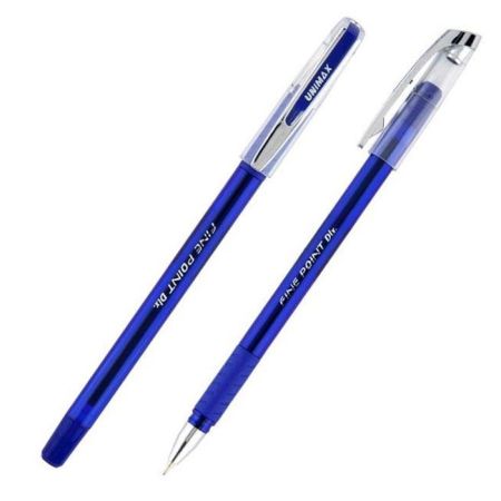 Ручка шариковая с грипом Unimax Fine Point Dlx 111-02 синяя 12/120шт/уп 36608