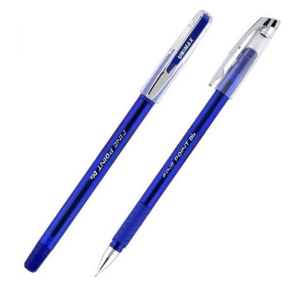 Ручка шариковая с грипом Unimax Fine Point Dlx 111-02 синяя 12/120шт/уп 36608