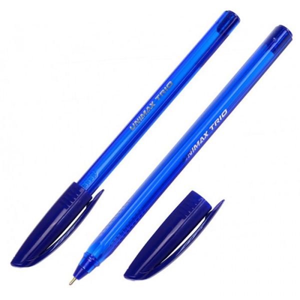 Ручка шариковая Unimax Trio 104-02 синяя 12/120шт/уп 36588