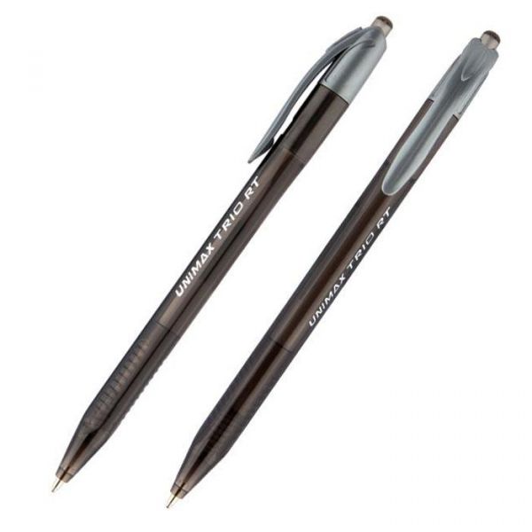 Ручка шариковая автоматическая Unimax Trio 109-01 черная 12/120шт/уп 36605