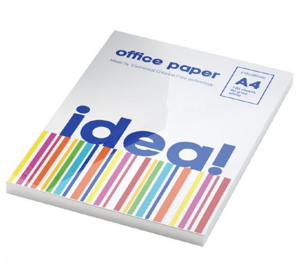 Бумага А4 100л  idea!  (Ukraine)  80 г/м.кв. 25 пач/ящ.