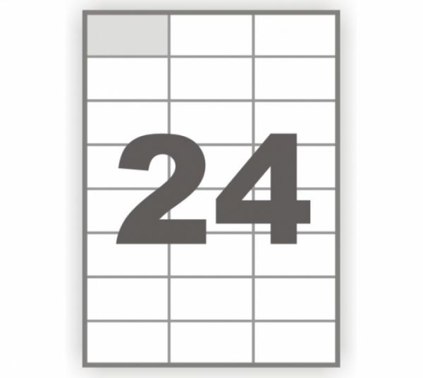 Этикетки самоклеящиеся на А4  idea! 70х37мм, 24 шт. 100 л. в упаковке