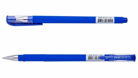 Ручка гелева FOCUS з покриттям Rubber Touch  ВМ 8331-01 синя 12/144шт/уп