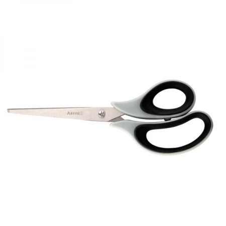 Ножницы офисные 210мм Axent 6102-01-a Duoton Soft серо-черные 10/100шт/уп