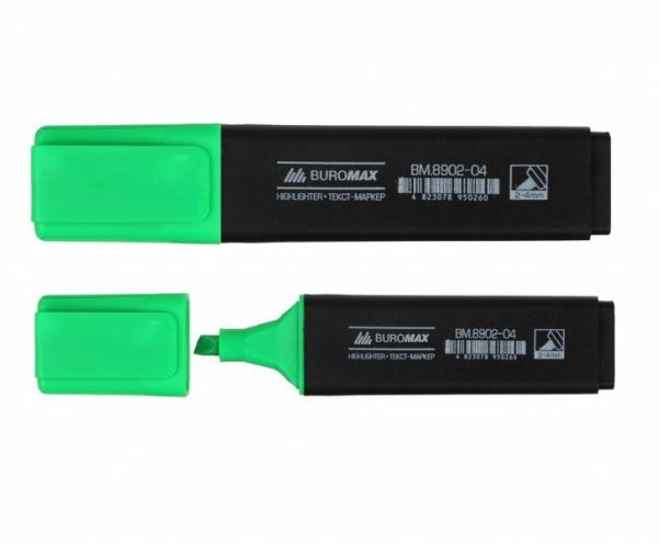 Маркер текстовий BM.8902-04 зелений 12шт/уп