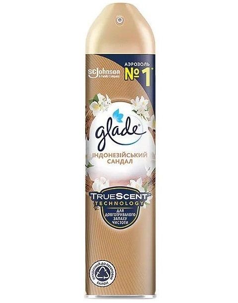 Освежитель воздуха 300мл Glade Индонезийский сандал 12шт/уп
