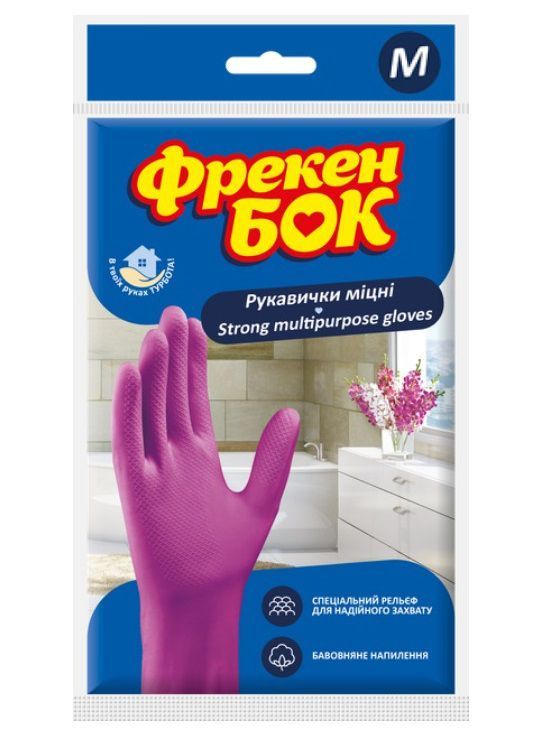 Рукавички універсальні міцні M 1пара Фрекен Бок 144шт/уп 17105080