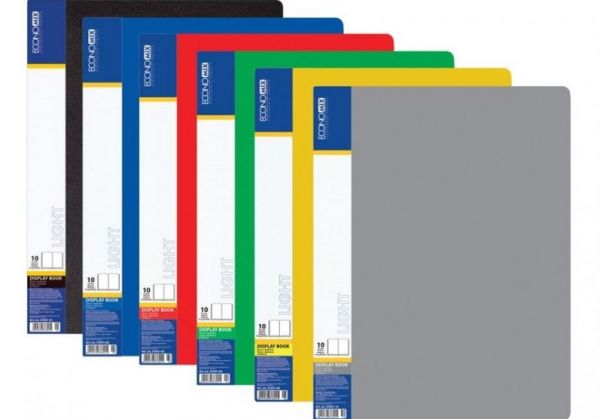 Дисплей-книга А4  10 файлов Economix Light E37601 6/24шт/уп