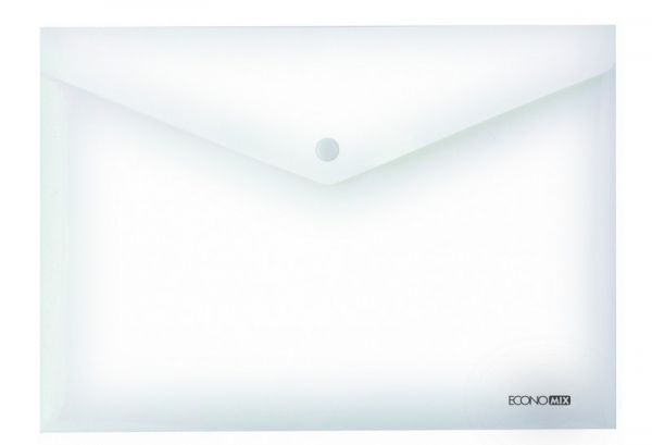 Конверт с кнопкой А4 Economix E31301-00 прозрачный 12/120шт/уп