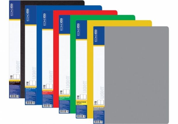 Дисплей-книга А4  20 файлов Economix Light E37602 6/24шт/уп