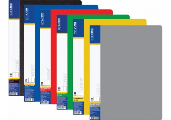 Дисплей-книга А4  30 файлів Economix Light E37603 6/24шт/уп