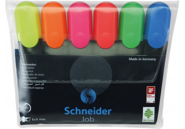 Набір маркерів текстових 6кольорів Schneider JOB S115096 10шт/уп