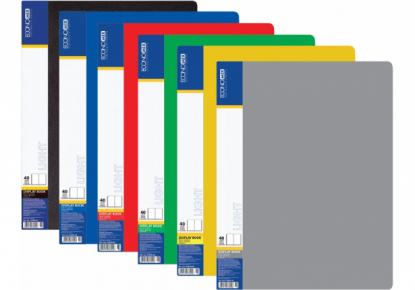Дисплей-книга А4  40 файлов Economix Light E37604 6/24шт/уп