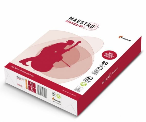 Бумага  А3 500л  MAESTRO®   Standard +  (Mondi)  80 г/м.кв.