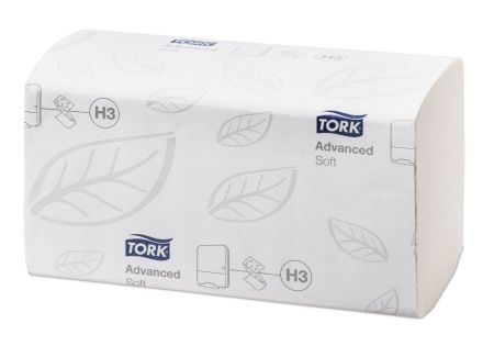 Полотенце бумажное ZZ белое 2cлоя 250л Tork Advanced 15шт/уп 33870410
