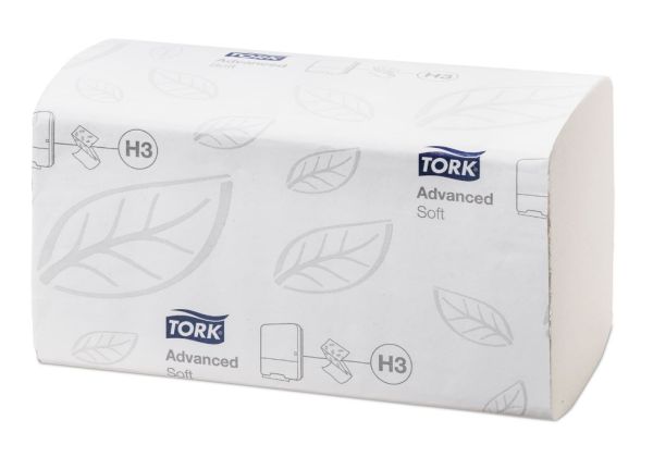 Рушник паперовий ZZ білий 2 шари 250л Tork Advanced 15шт/уп 33870410