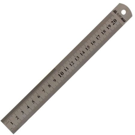 Линейка 20см стальная BM.5810-20 24шт/уп