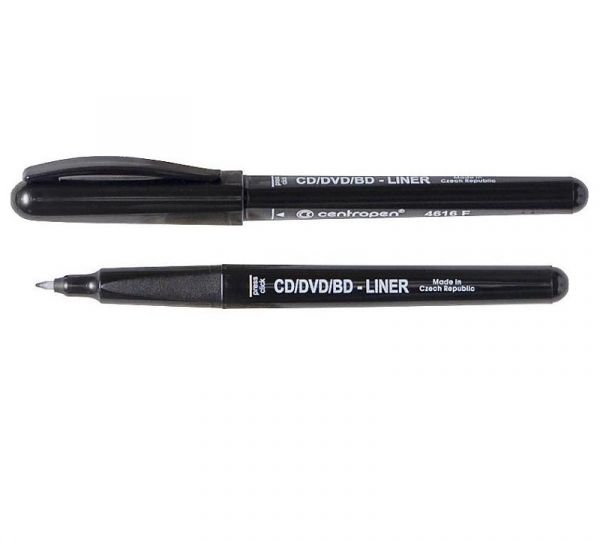 Маркер для CD-Pen Centropen 4616/01 0,6мм черный 10/360шт/уп