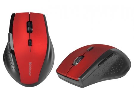 Мышь беспроводная DEFENDER Wireless ММ-365 красная